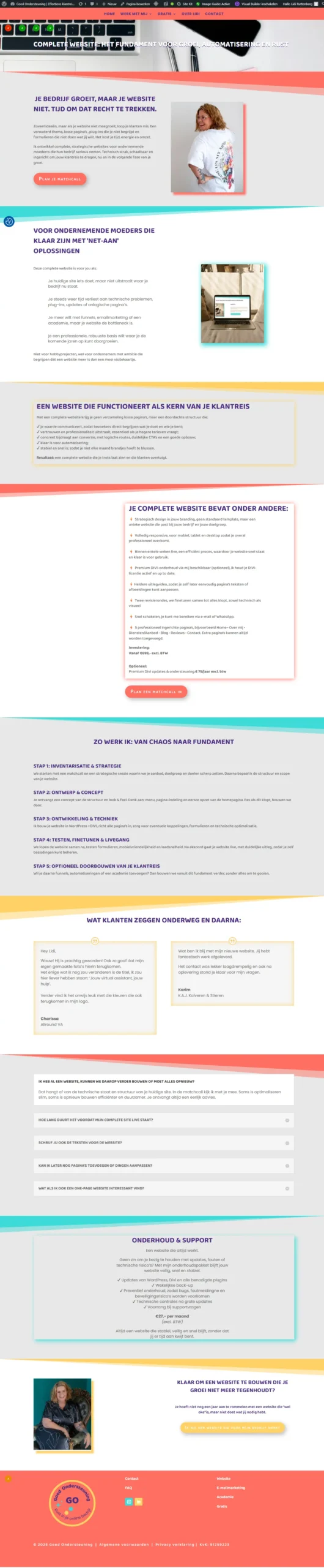 www.goedondersteuning.nl_complete-website_ Oude pagina van Goed Ondersteuning als voorbeeld wat er mogelijk is